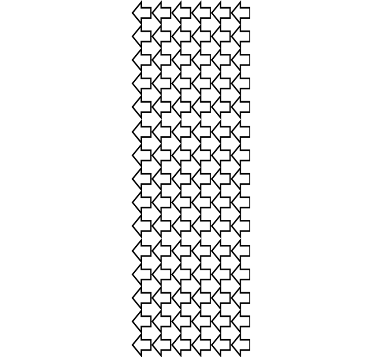 现代盲人几何箭头黑线图案设计 - TenStickers