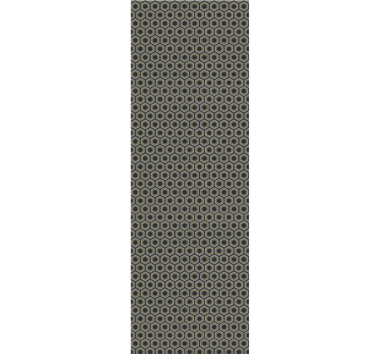 现代盲人金灰色六边形图案 - TenStickers