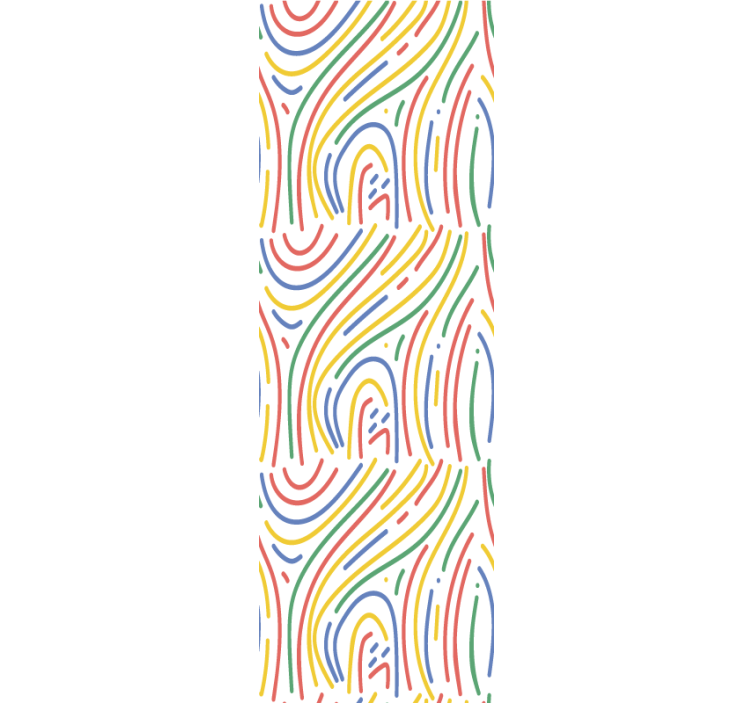 现代盲人色彩线条与白色背景 - TenStickers