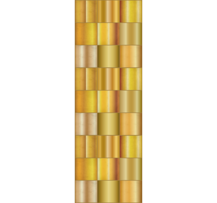 现代盲人金黄色积木 - TenStickers