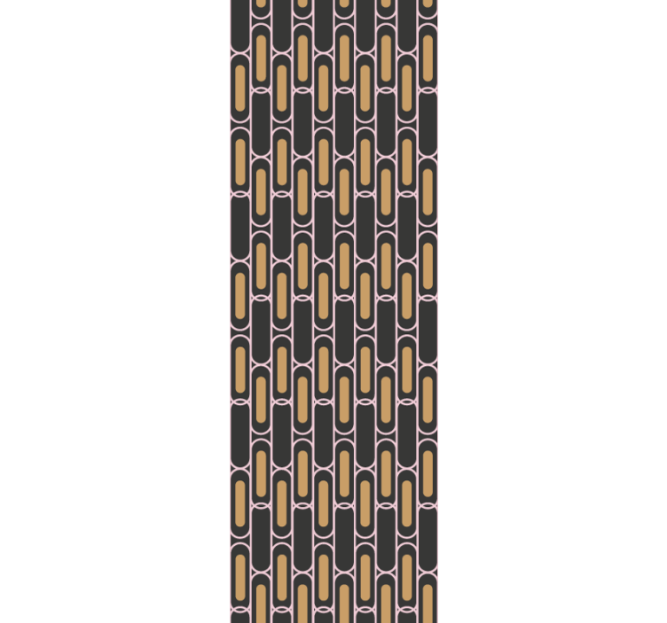 现代盲人棕色与粉色竖条几何图案 - TenStickers