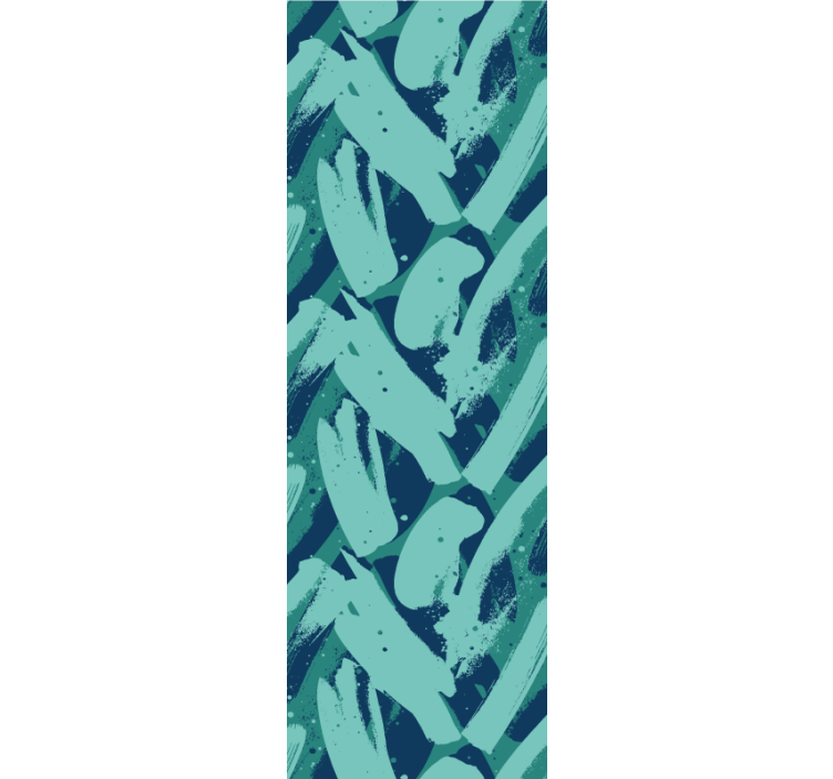 现代盲人绿色与蓝色的画笔笔触 - TenStickers