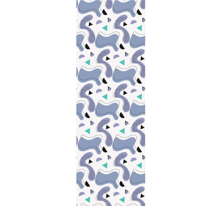 现代盲人采用白色背景的孟菲斯色彩模型 - TenStickers