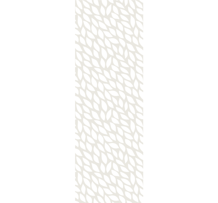 现代盲人灰色背景上的白色叶子 - TenStickers