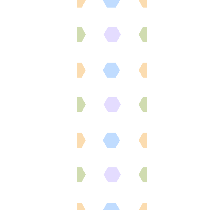 现代盲人多彩六边形与浅色背景 - TenStickers