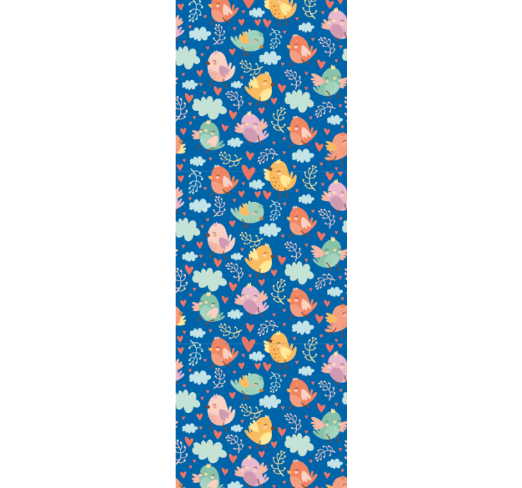 现代盲人可爱飞鸟卡通图案 - TenStickers