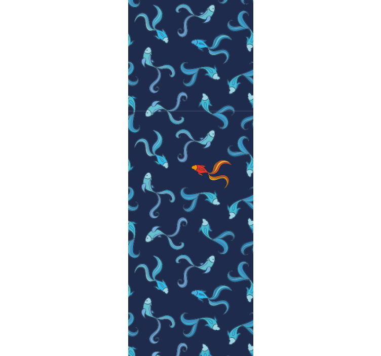 现代盲人千分之一的橙色鱼 - TenStickers