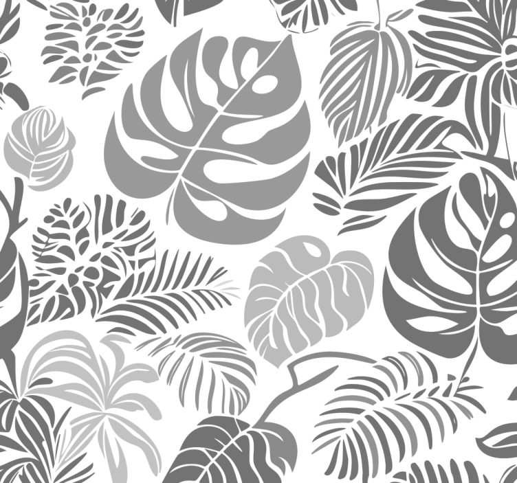 盲人灰色的 monstera 叶子 - TenStickers