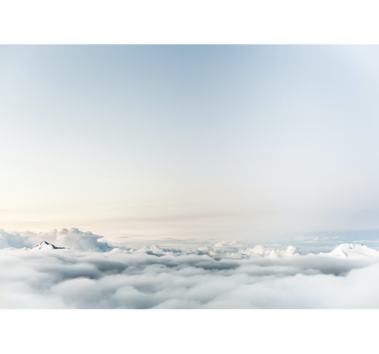 盲人白色美丽的天空与海洋风景 - TenStickers