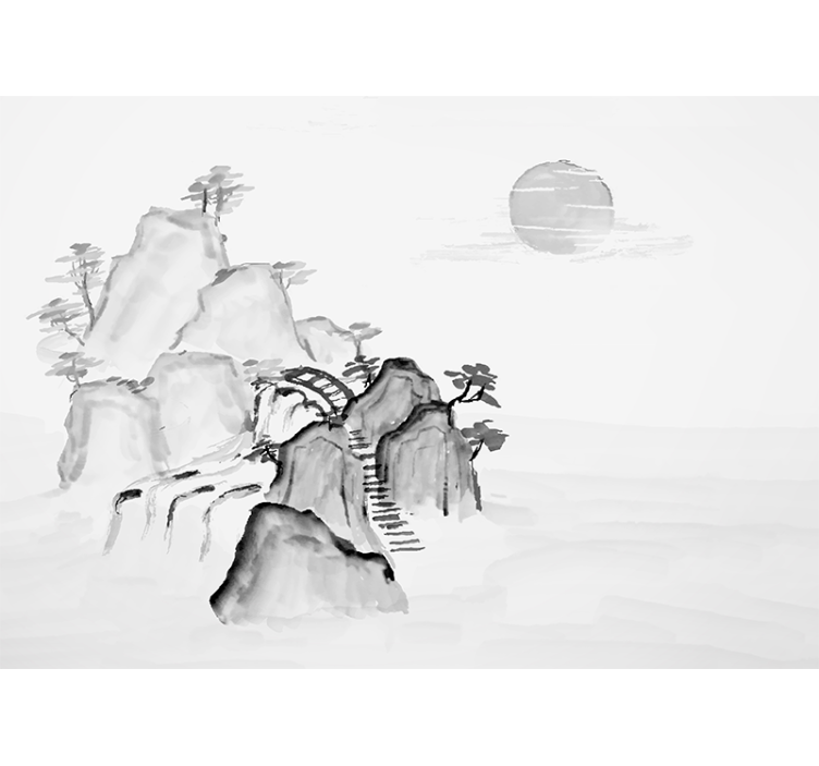 盲人白色悬崖与海洋 - TenStickers