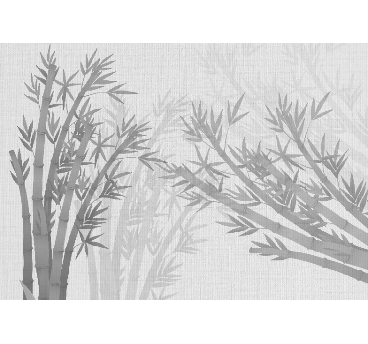 盲人白色日式简约竹叶纹理设计 - TenStickers