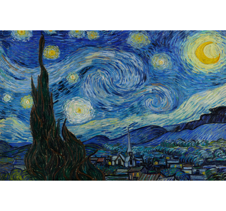 盲人客厅设计展现梵高的星空之夜 - TenStickers