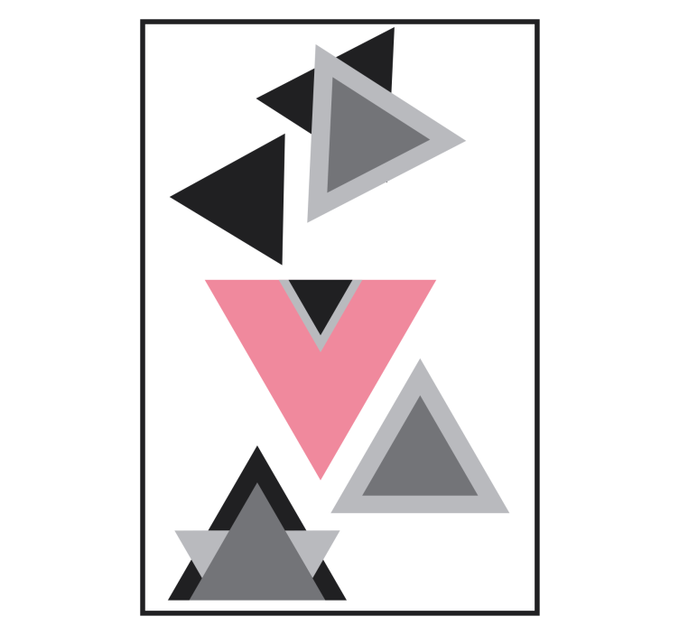 盲人客厅设计三角形抽象艺术 - TenStickers