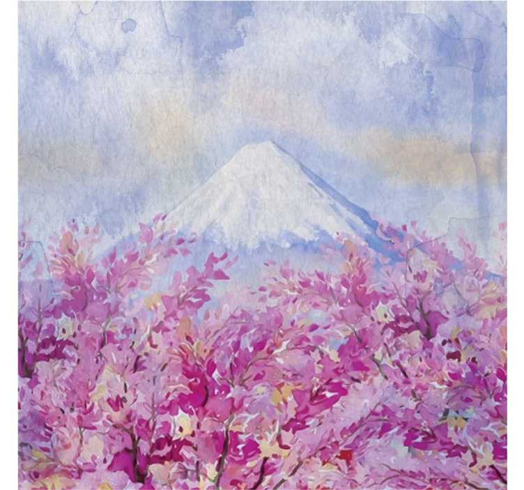 盲人客厅设计樱花景观 - TenStickers