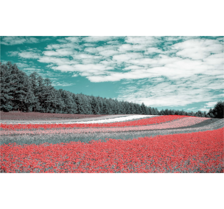 盲人客厅设计不同种类的花田 - TenStickers