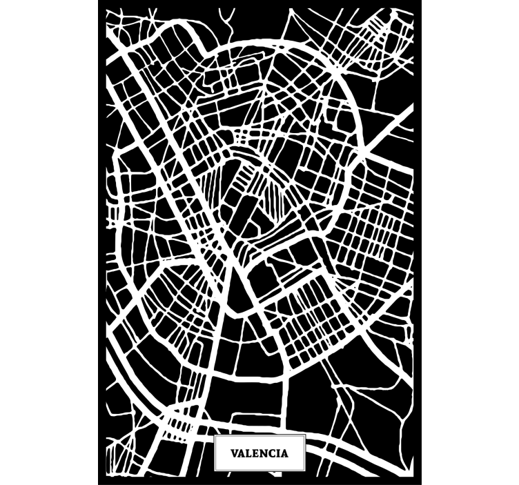 盲人客厅设计瓦伦西亚地形图 - TenStickers