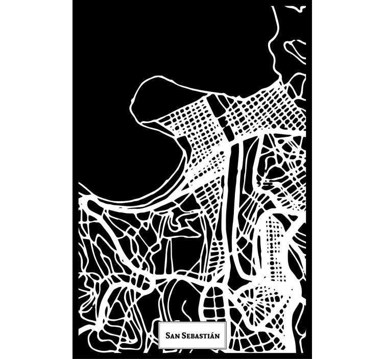 盲人客厅设计圣塞巴斯蒂安地形图 - TenStickers