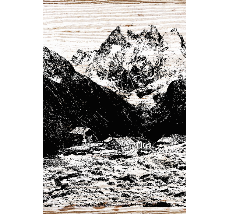 盲人客厅设计瑞士山脉 - TenStickers