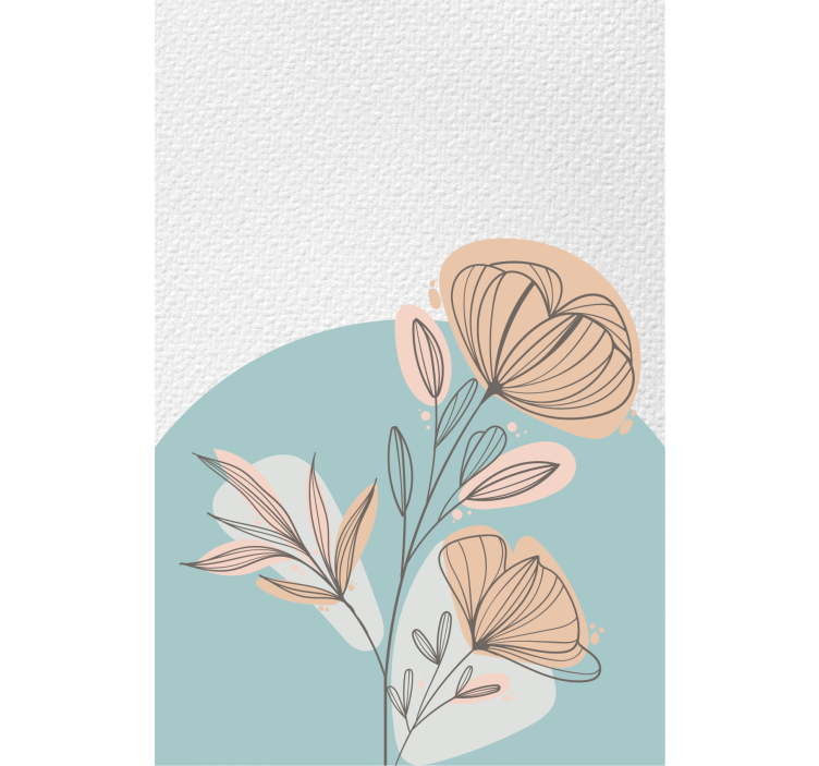 盲人客厅设计花卉画作 - TenStickers