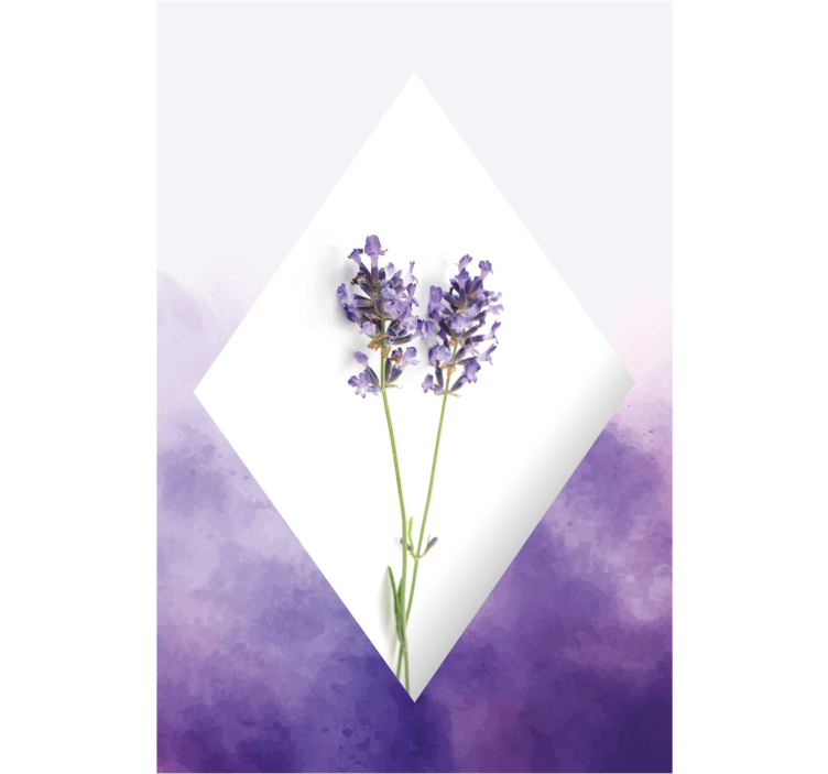 盲人客厅设计薰衣草水彩拼贴 - TenStickers