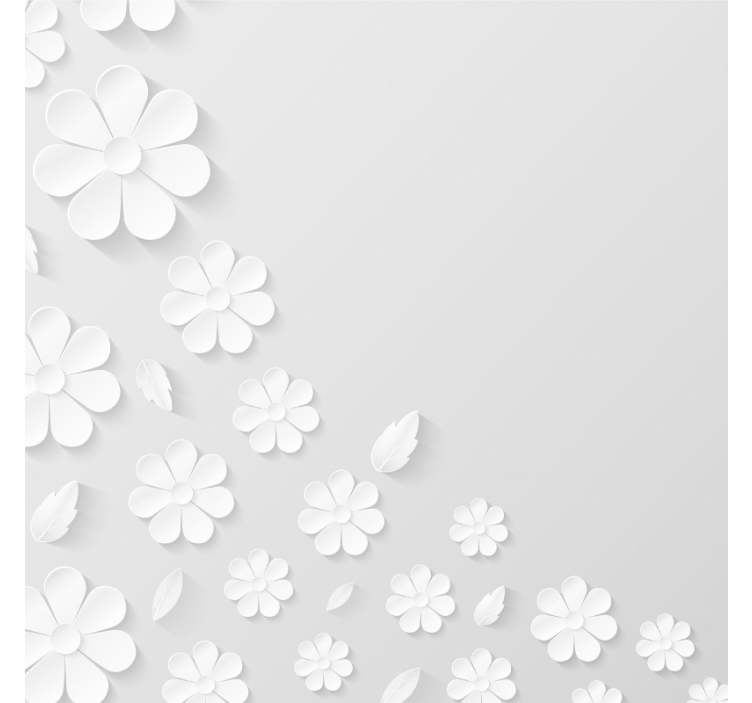 盲人白色纸花背景 - TenStickers