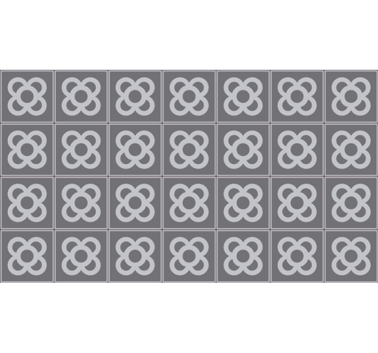 盲人灰色巴塞罗那瓷砖图案 - TenStickers