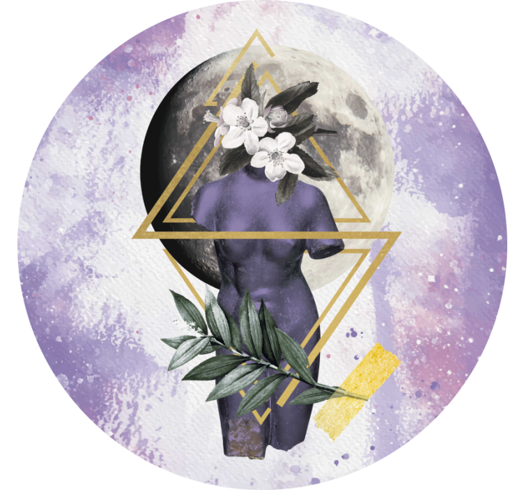 盲人紫色数字拼贴艺术作品 - TenStickers