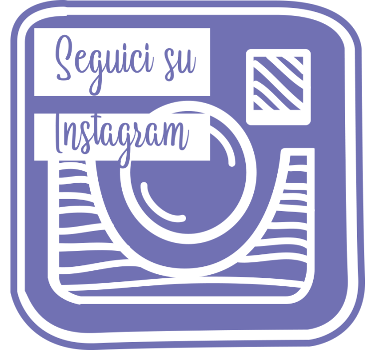 盲人紫色我们的instagram宣传 - TenStickers