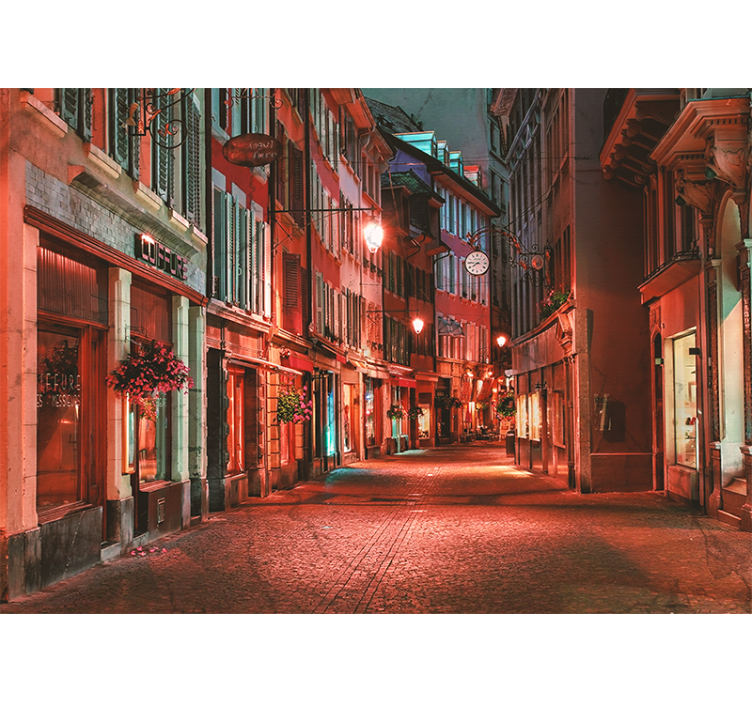 盲人客厅设计在瑞士夜晚孤独的城市 - TenStickers