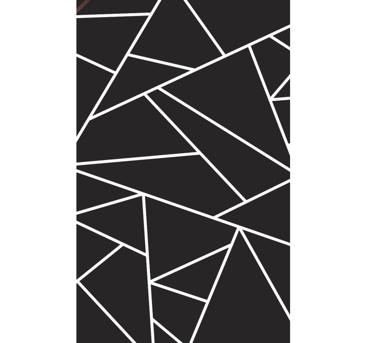 盲人客厅设计经典黑白马赛克 - TenStickers