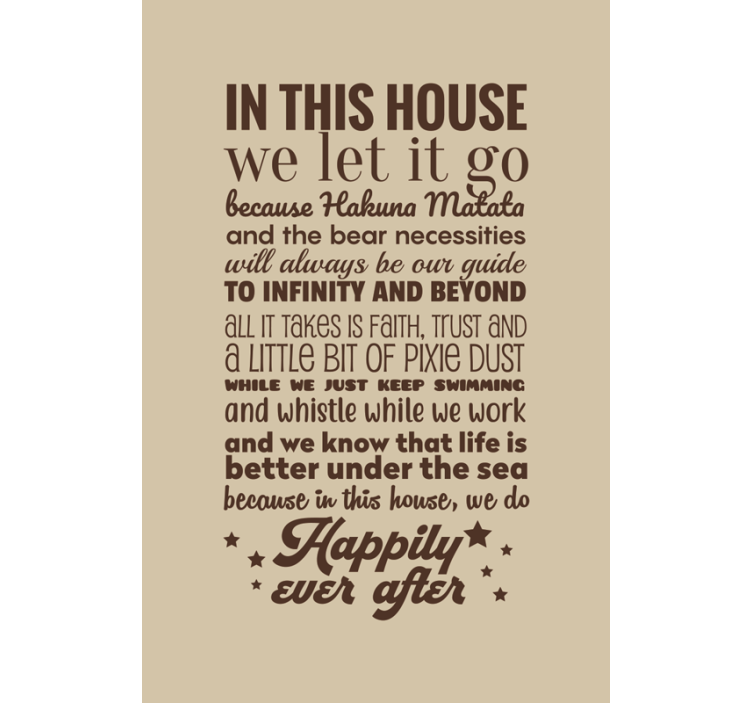 在这个房子里，我们让它变成文字卷簾 - TenStickers