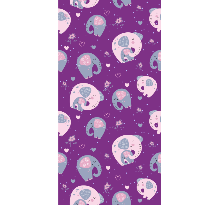 盲人宠物可爱大象图案 - TenStickers