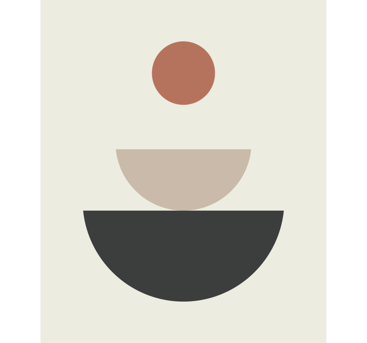 喷泉抽象几何艺术卷簾绘画 - TenStickers