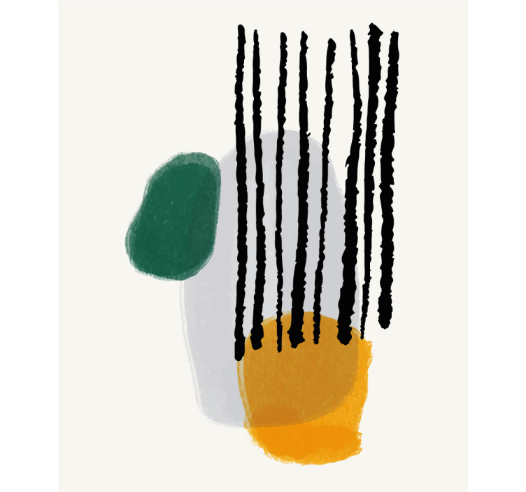 现代盲人抽象线条形状 - TenStickers