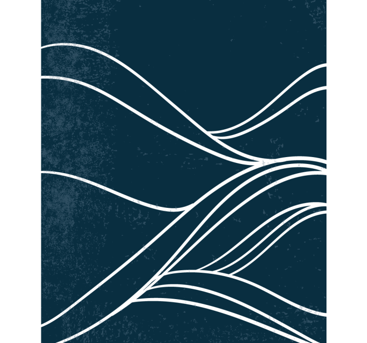 盲人黑色流动线条图案 - TenStickers