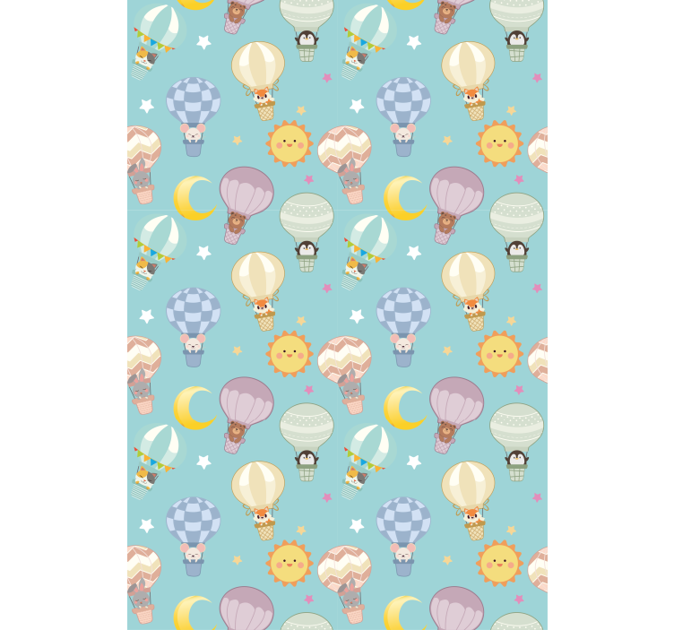 盲童热气球与太阳 - TenStickers