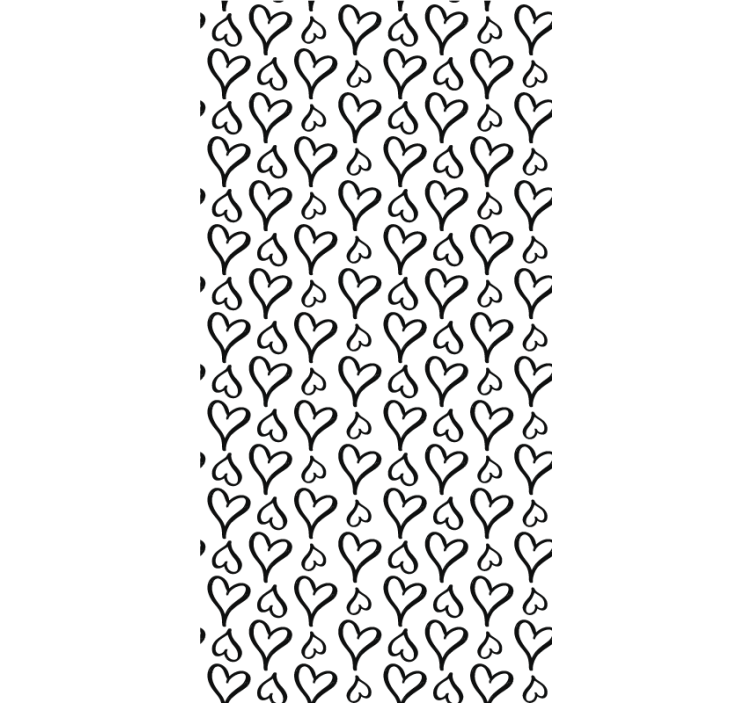 浪漫的盲人黑白心形图案 - TenStickers