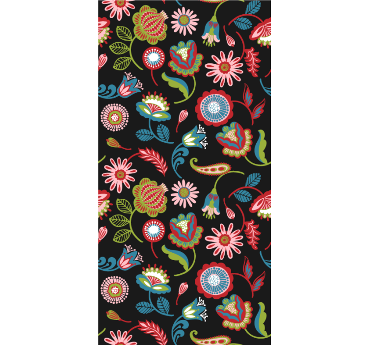 丰富多彩的民间图案花卷簾 - TenStickers