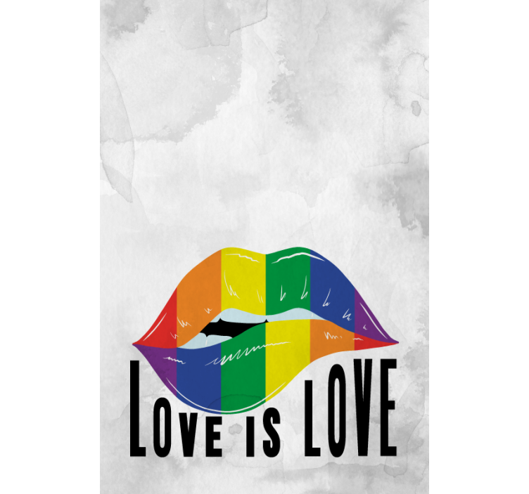 盲目用文字彩虹唇妆 - TenStickers