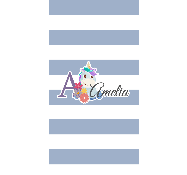 盲童独角兽名字定制产品 - TenStickers