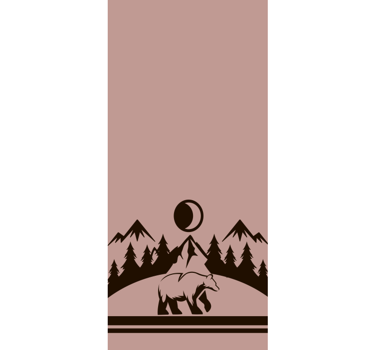 盲人宠物熊与山脉 - TenStickers