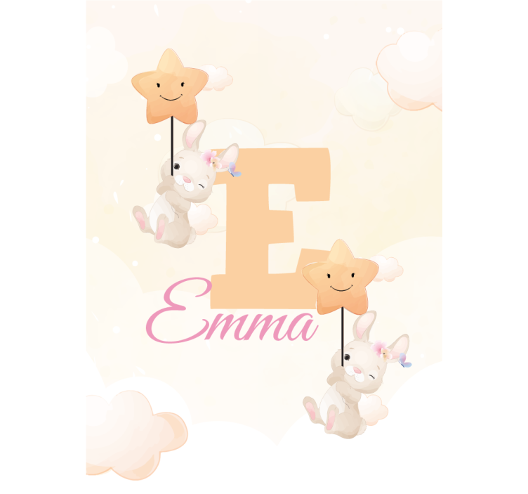 盲童星星兔子定制名字玩具 - TenStickers