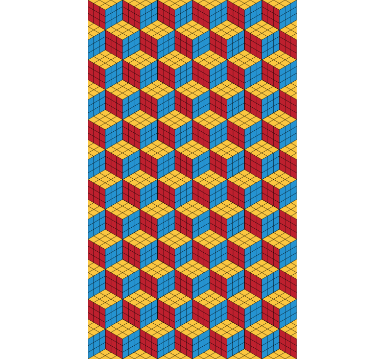 极客盲多彩立方体图案 - TenStickers