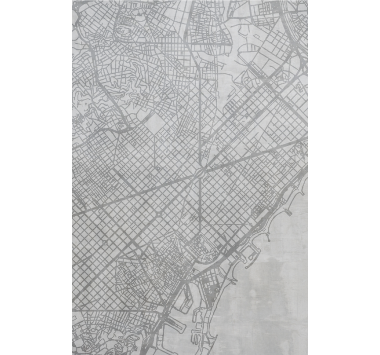 带世界地图的盲人城市地图图案 - TenStickers