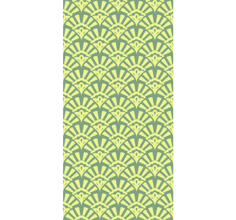 柠檬色 70 年代图案更多卷帘 - TenStickers