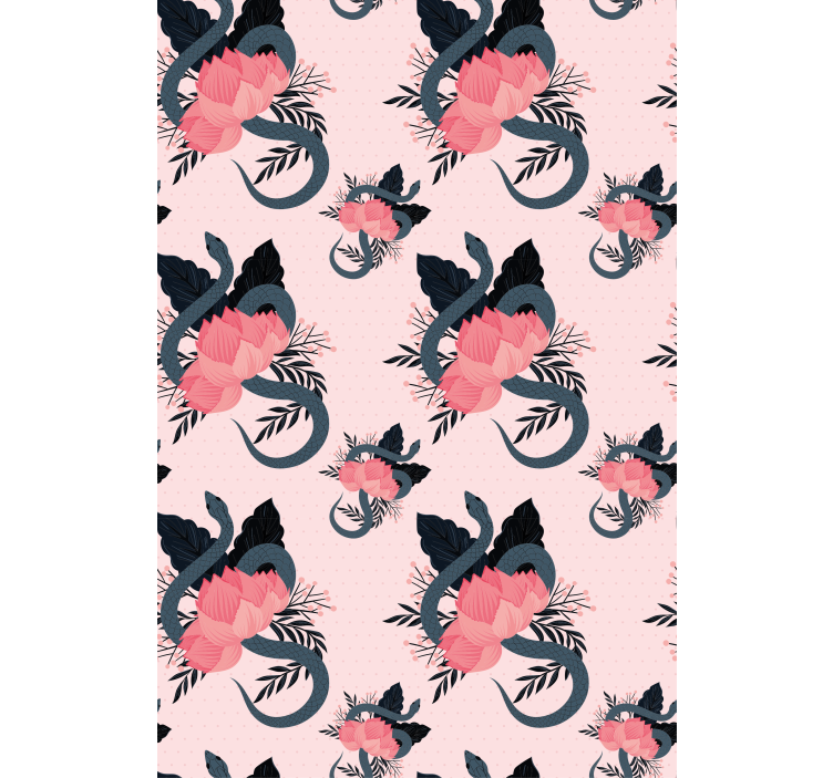 盲人花草与花卉蛇形设计相结合 - TenStickers