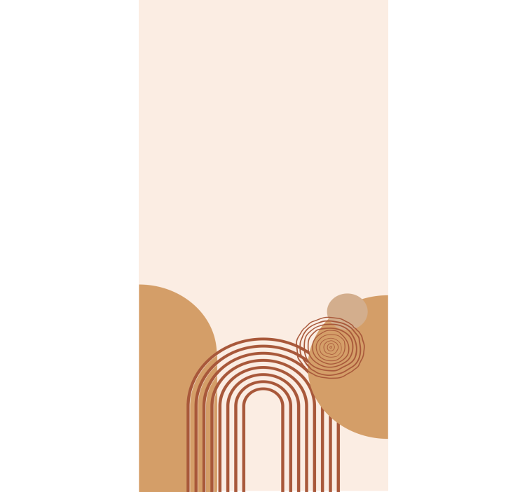 现代盲人曲线米色设计 - TenStickers