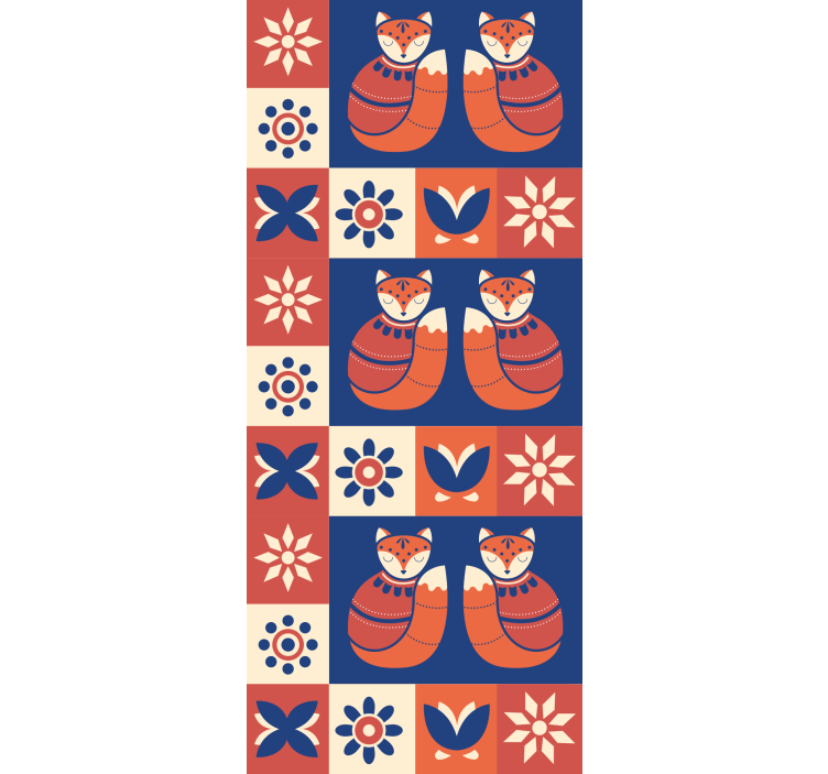 盲人宠物迷人的狐狸图案 - TenStickers