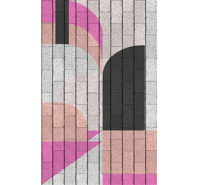 现代盲人几何建筑图案 - TenStickers