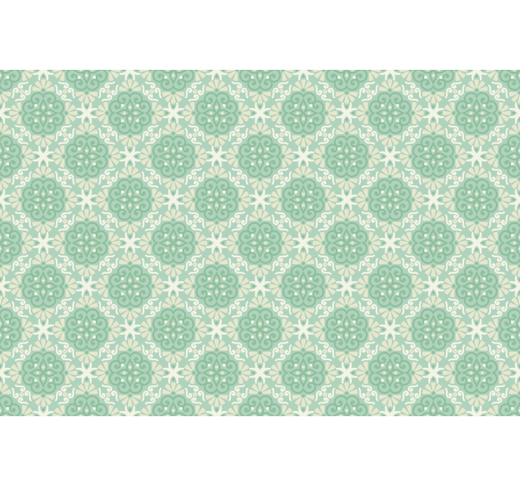 盲人加花草，精美植物图案 - TenStickers